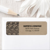 Rustic Modern we wedden het adreslabel terug Etiket (Insitu)