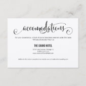 Rustic Modern we Wedding Accommodations Kaart (Voorkant)