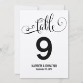Rustic Modern we Wedding Table Number Kaart (Achterkant)
