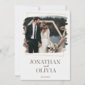 Rustic Modern Wedding Invitation Kaart (Voorkant)