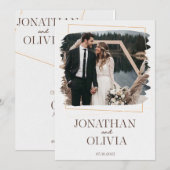 Rustic Modern Wedding Invitation Kaart (Voorkant / Achterkant)