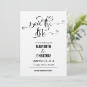 Rustic Modern wij gebruiken script om de datum Kaa Save The Date (Staand voorkant)