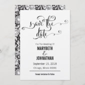 Rustic Modern wij gebruiken script om de datum Kaa Save The Date (Voorkant / Achterkant)