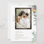 Rustic Modern Wood Lijst Fotovulage Kaart (Voorkant)