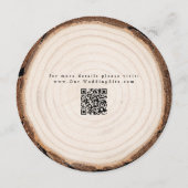 Rustic Modern Wood Natural Elegant Barn Wedding Kaart (Achterkant)