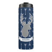 Rustic Modern Woodland Deer & Arrows Thermosbeker (Voorkant)