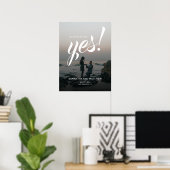 Rustic Modern zei dat ze een ja-bordje voor een pa Poster (Thuiskantoor)
