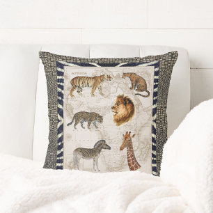 Rustic Moderne  Giraffe van de Afrikaanse Lion Tig Kussen