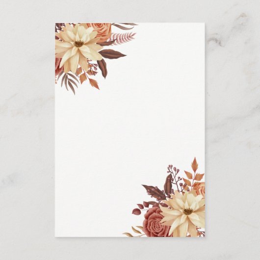 Rustic Moderne handgeschreven handgeschreven handl Informatiekaartje (Achterkant)