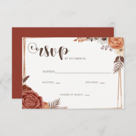 Rustic Moderne handgeschreven handgeschreven handl RSVP Kaartje
