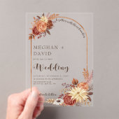 Rustic Moderne handgeschreven handgeschreven Herfs Acryl Uitnodigingen (Insitu (Draagbaar))