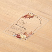 Rustic Moderne handgeschreven handgeschreven Herfs Acryl Uitnodigingen (Laagn)