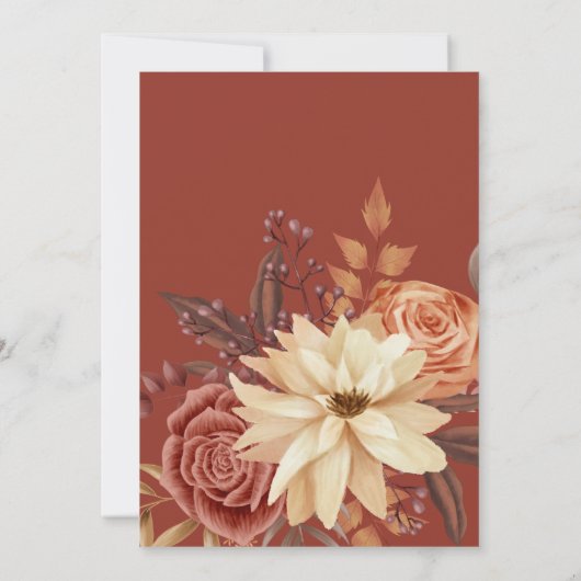 Rustic Moderne handgeschreven handgeschreven Herfs Kaart (Achterkant)