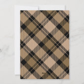 Rustic Moderne Herfst Brown Tartan Foto Feestdagenkaart (Achterkant)