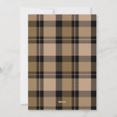 Rustic Moderne Herfst Brown Tartan Foto Feestdagenkaart (Achterkant)