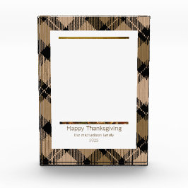 Rustic Moderne Herfst Brown Tartan Pset Fotoblokken