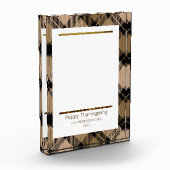 Rustic Moderne Herfst Brown Tartan Pset Fotoblokken (Links)