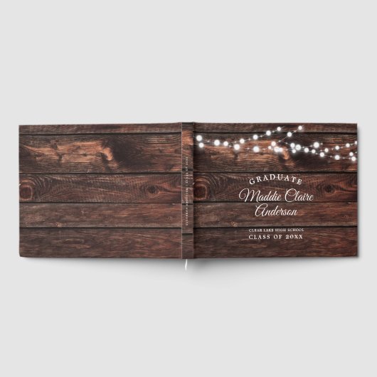 Rustic Moderne het Hood van het Afstuderen van de  Gastenboek (Volledig)