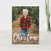 Rustic Moderne kalligrafie Vroege kerstfoto Feestdagen Kaart (Voorkant)