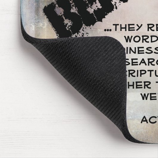 Rustic moet een Bijbelscriptversie in Berean zijn Muismat (Hoek)