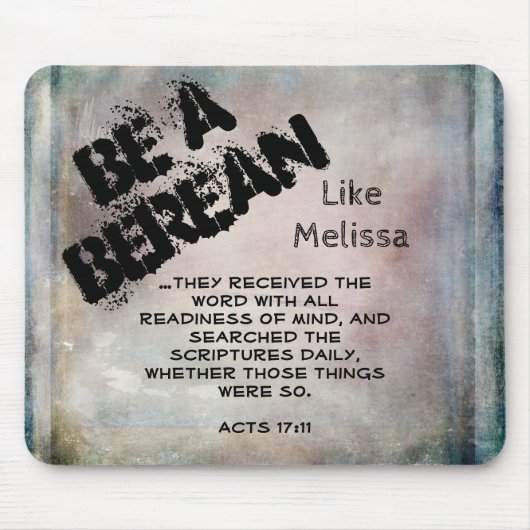 Rustic moet een Bijbelscriptversie in Berean zijn Muismat (Voorkant)