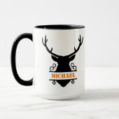 Rustic Monogram Buck Hunting Mok (Links)