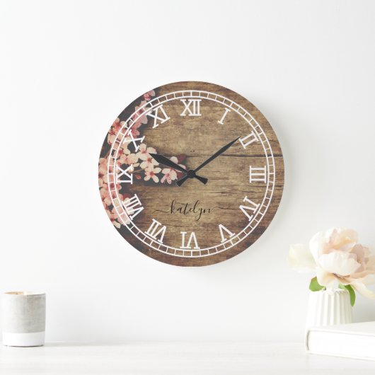 Rustic Monogram Farmhouse Custom Family Name Grote Klok (Huis)