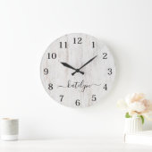 Rustic Monogram Farmhouse Custom Family Name Grote Klok (Huis)