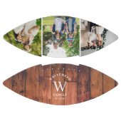 Rustic Monogram Football van de Foto van het Hout (Panelen)