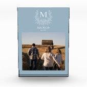 Rustic Monogram Gepersonaliseerd Initiaal Fotoblok (Voorkant)