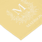 Rustic Monogram Gepersonaliseerd Initiaal Korte Tafelloper (Hoek)