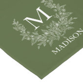 Rustic Monogram Gepersonaliseerd Initiaal Korte Tafelloper (Hoek)