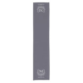 Rustic Monogram Gepersonaliseerd Initiaal Korte Tafelloper (Voorkant)