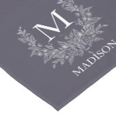 Rustic Monogram Gepersonaliseerd Initiaal Korte Tafelloper (Hoek)