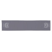 Rustic Monogram Gepersonaliseerd Initiaal Korte Tafelloper (Horizontaal)