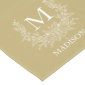 Rustic Monogram Gepersonaliseerd Initiaal Korte Tafelloper (Hoek)