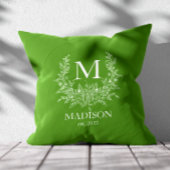 Rustic Monogram Gepersonaliseerd Initiaal Kussen