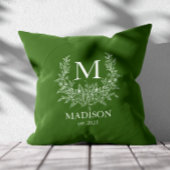 Rustic Monogram Gepersonaliseerd Initiaal Kussen