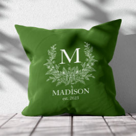 Rustic Monogram Gepersonaliseerd Initiaal Kussen