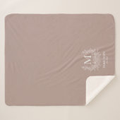 Rustic Monogram Gepersonaliseerd Initiaal Sherpa Deken (Voorkant (horizontaal))