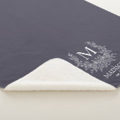 Rustic Monogram Gepersonaliseerd Initiaal Sherpa Deken (3/4)