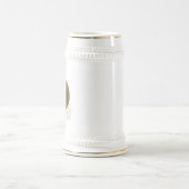 Rustic Monogram Groomsman Beer Stein Bierpul (Center)