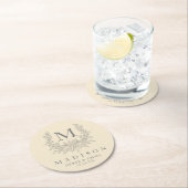 Rustic Monogram Trouwpapier Onderzetter (Insitu)