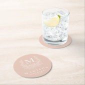 Rustic Monogram Trouwpapier Onderzetter (Insitu)