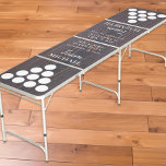 Rustic Monogram Wedding Beer Pong Tafel<br><div class="desc">Een leuke bierpongtafel voor je bruiloft en je nieuwe leven met een faux donkere houten achtergrond,  beker lay-outs,  je namen en trouwdatum,  teambruid- en bruidekanten en witte script en typografie.</div>