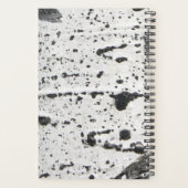 Rustic Monogram White AspenTree Bark Texture Name Planner (Achterkant)