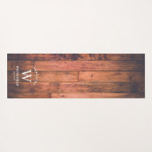 Rustic Monogram Wood Yoga Mat (Achterkant (horizontaal))