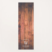 Rustic Monogram Wood Yoga Mat (Voorkant)