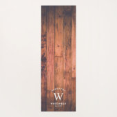 Rustic Monogram Wood Yoga Mat (Achterkant)