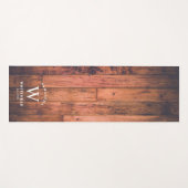 Rustic Monogram Wood Yoga Mat (Voorkant (horizontaal))